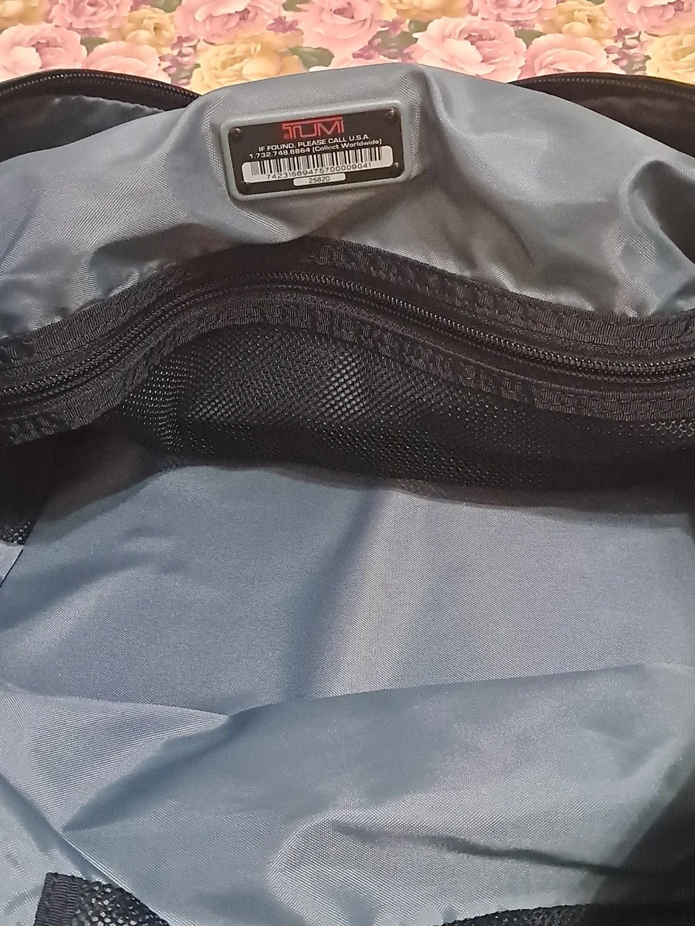 Tumi Black Travel Duffel with Top Handles And Detachable Long Carry Strap